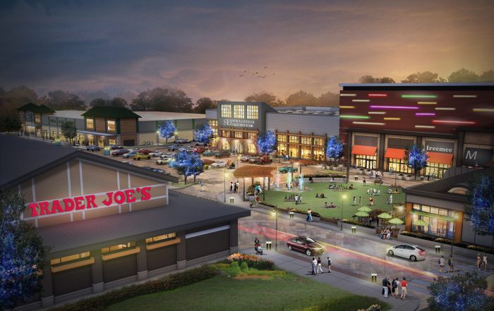 Trader Joe's at Night in Market and Main in Bedford, New Hampshire Rendering