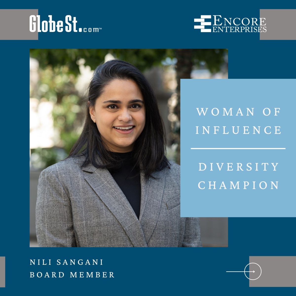 Encore's Nili Sangani Named Globe St.'s CRE Woman of Influence | Encore ...